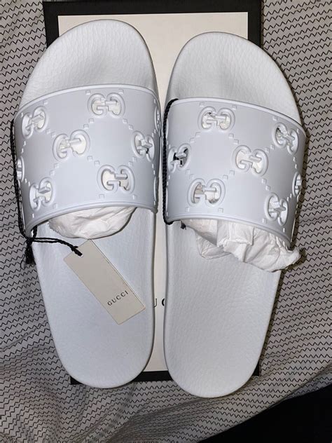 white gucci slides stockx|gucci slides white women's.